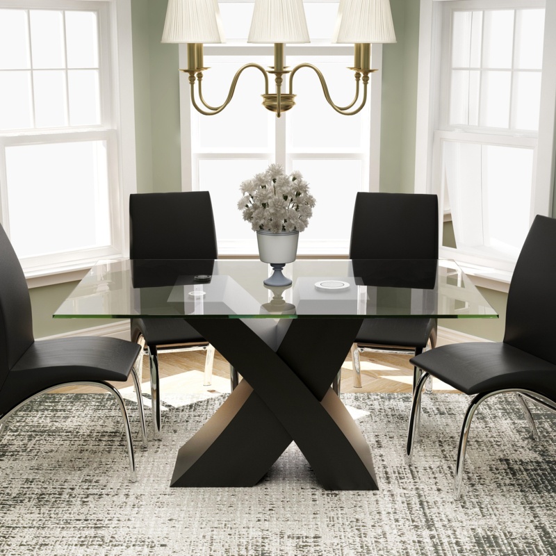 Aniruddh Glass Dining Table