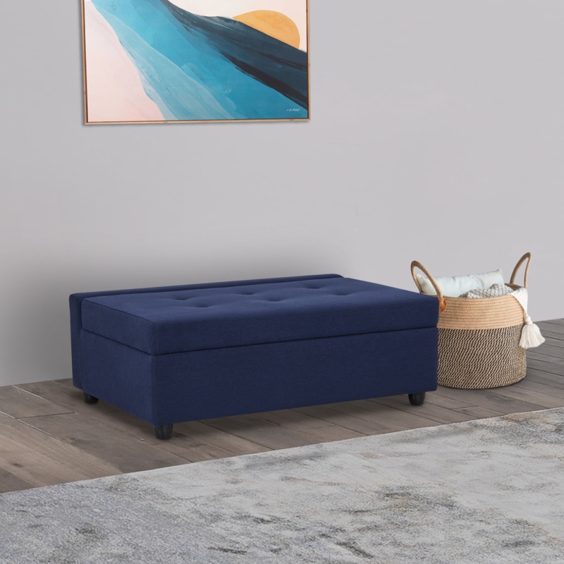 Anjelyn 46.46'' Wide Rectangle Convertible Sleeper Ottoman