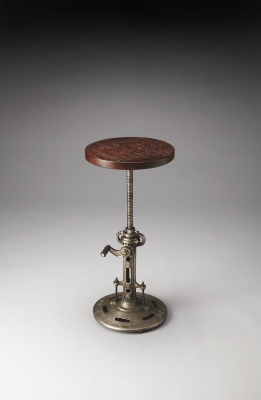 Anneliz Solid Wood Adjustable Height Stool