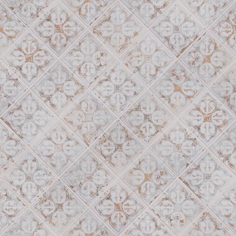 Antigua Lis 13" x 13" Straight Edge Porcelain Metal Look Wall Tile