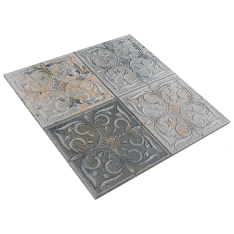 Antigua Lis 13" x 13" Straight Edge Porcelain Metal Look Wall Tile