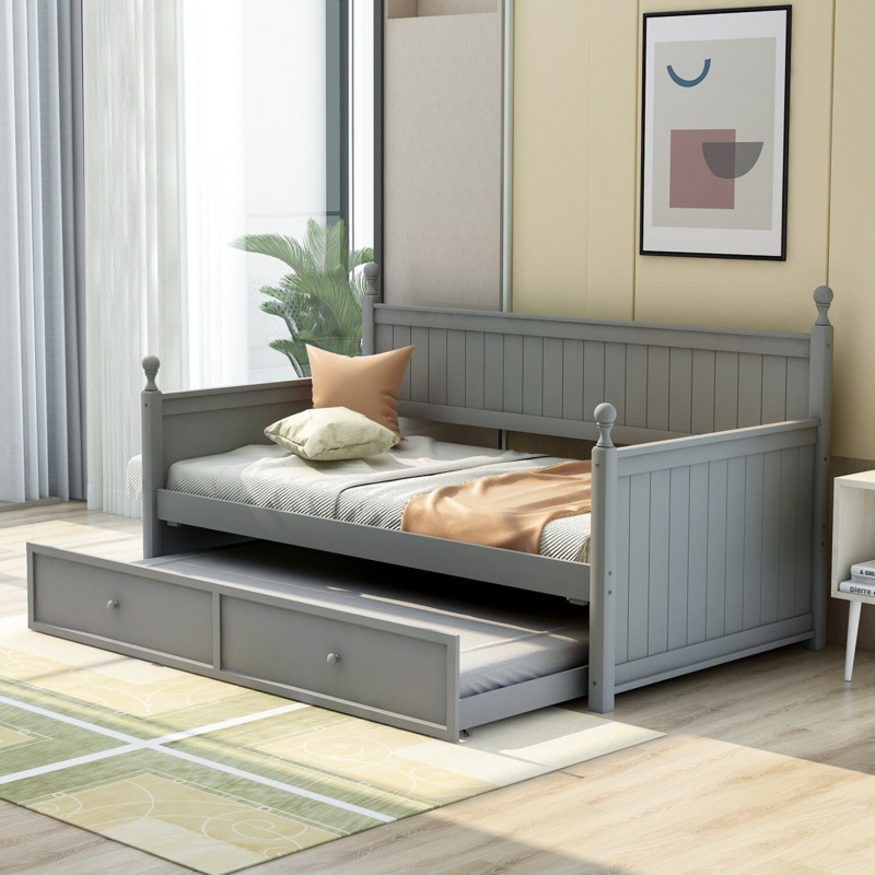 Antonett Solid Wood Daybed with Trundle