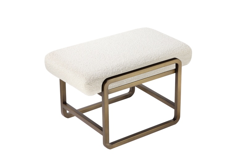 Arlen Stainless Steel Accent Stool