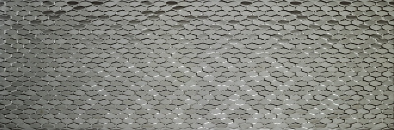 Artwork™ 12" x 35" Beveled Ceramic Metal look Tile