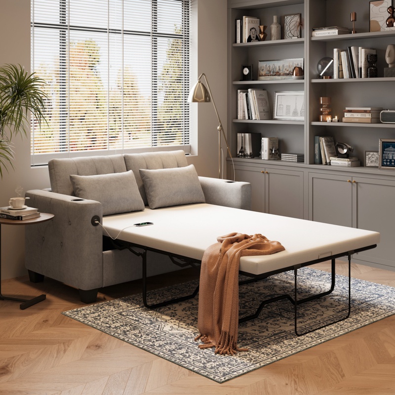 Arval 67'' Upholstered Sleeper Sofa