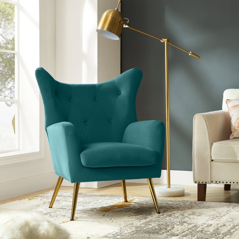 Avianna 29.25" Wide Tufted Polyester Wingback Chair