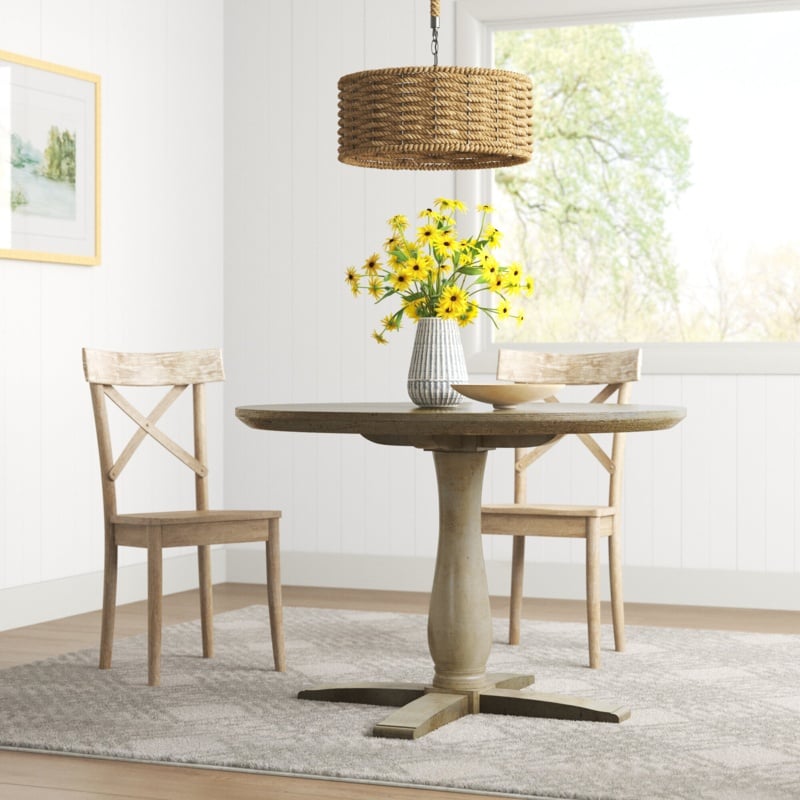 Awat Round Solid Wood Dining Table