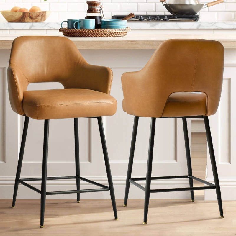 Balbona Upholstered Counter Stool with Arms