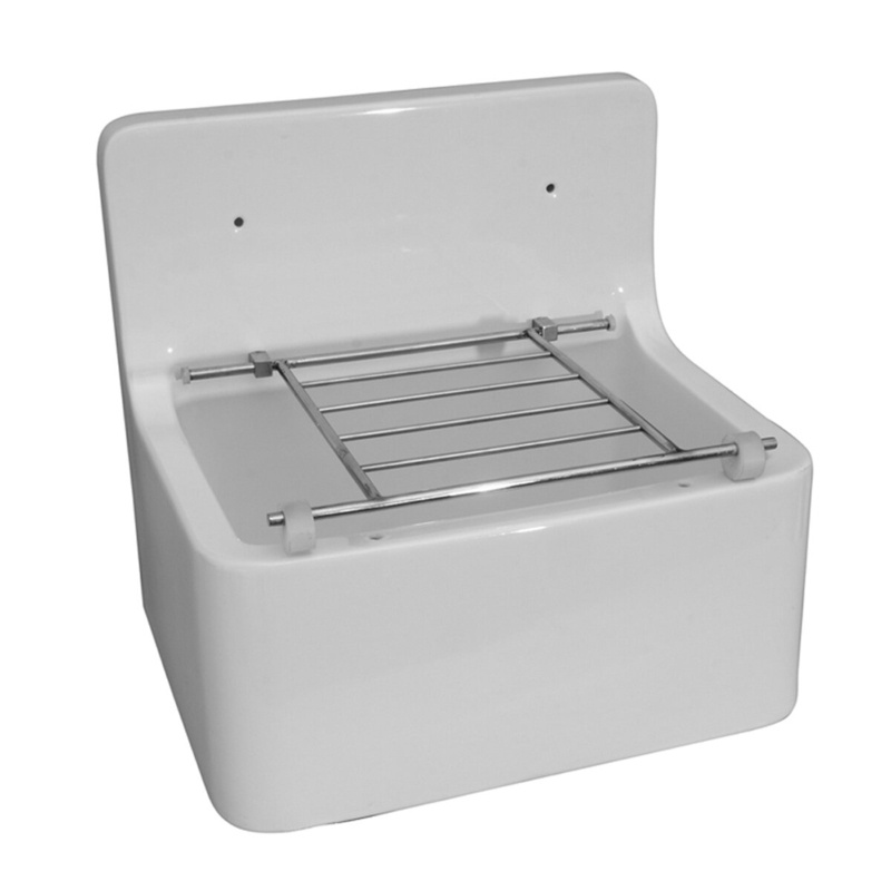Barclay 15.37'' White Fireclay Rectangular Wall Mount Bathroom Sink