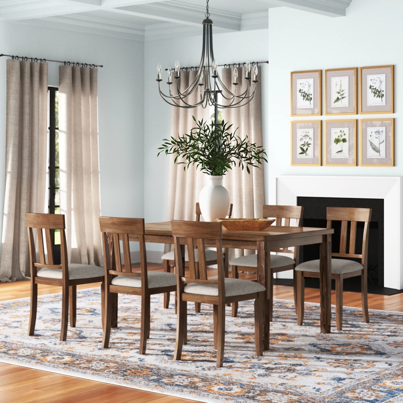 Bartell 7 - Piece Acacia Dining Set