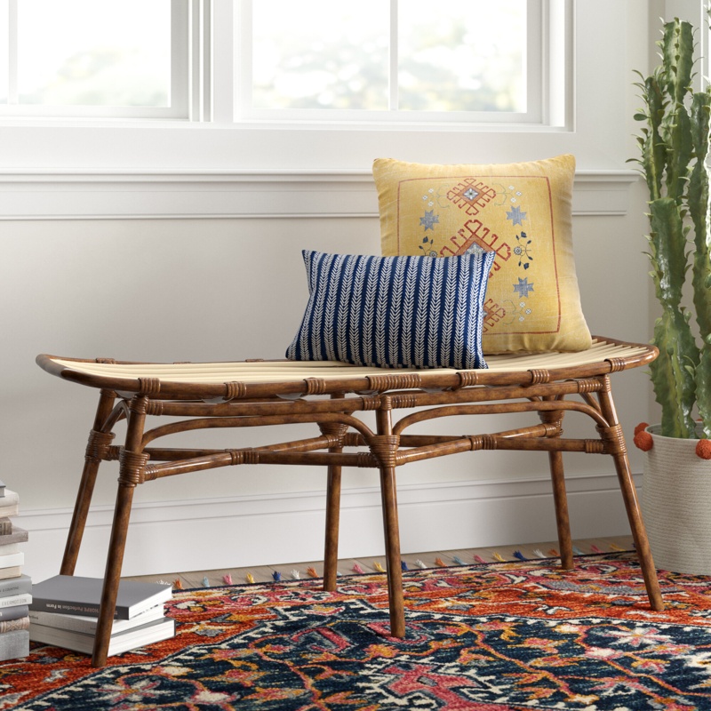 Bartz Wicker Bench