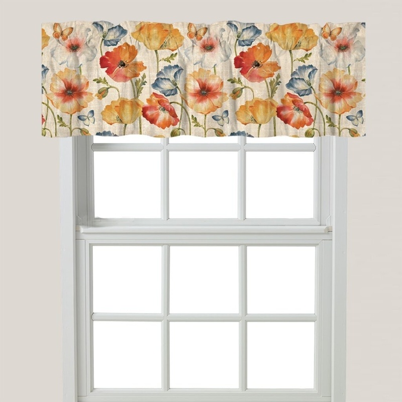 Belfiore Poppies 60" Window Valance