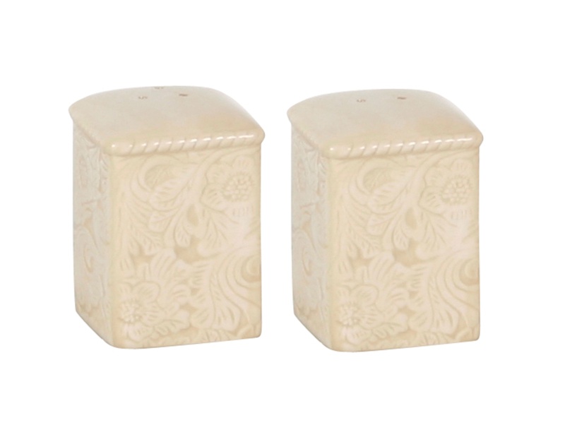 Bessie Ceramic Floral Pattern Western Style Salt and Pepper Shaker Set