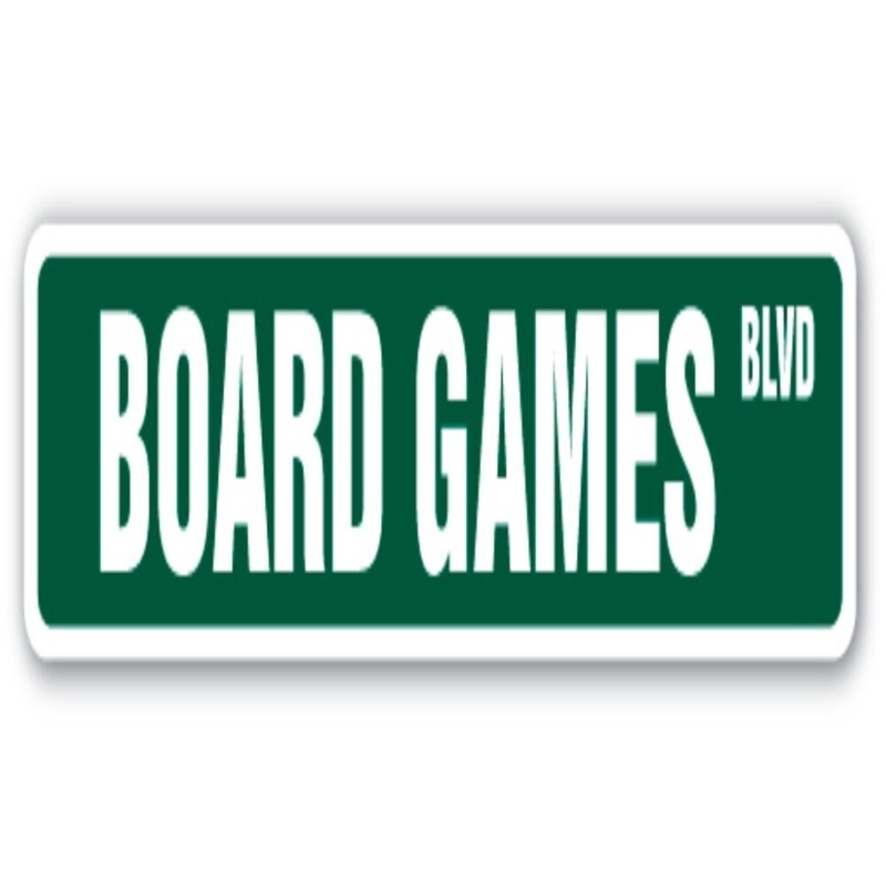 Board Games Street Sign Player Chess Checkers Lover Monopoly