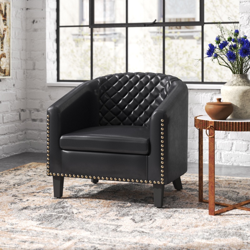 Boney 29 " Wide Tufted Barrel Chair
