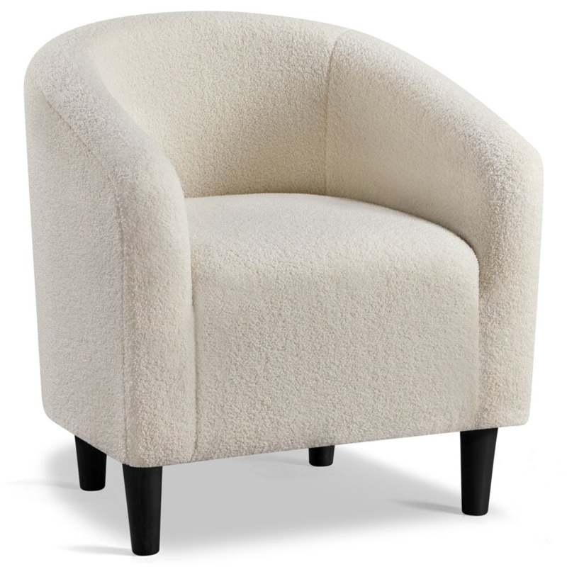 Boucle Accent Chair Upholstered