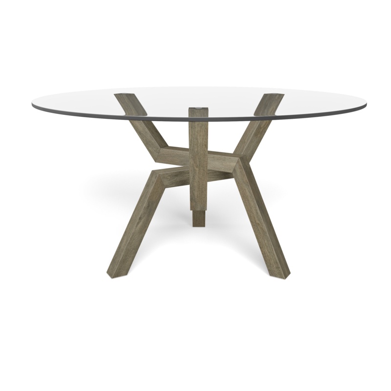 Bourbana Round Glass Dining Table