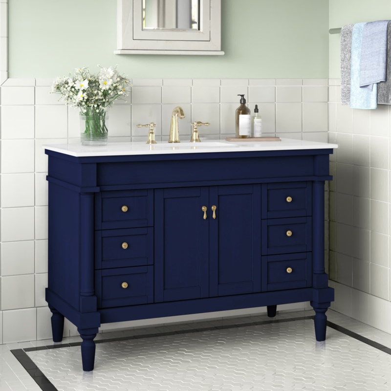 Brantley 48'' Free Standing Single Bathroom Vanity with Top