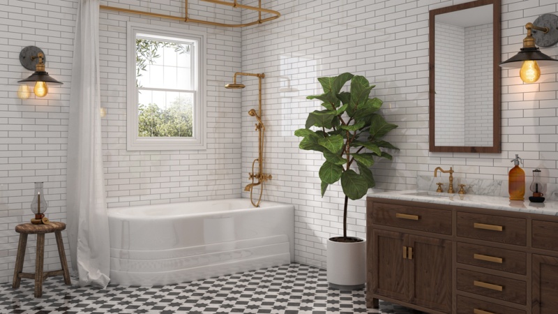 Broad 60" x 32" Alcove Soaking Acrylic Bathtub