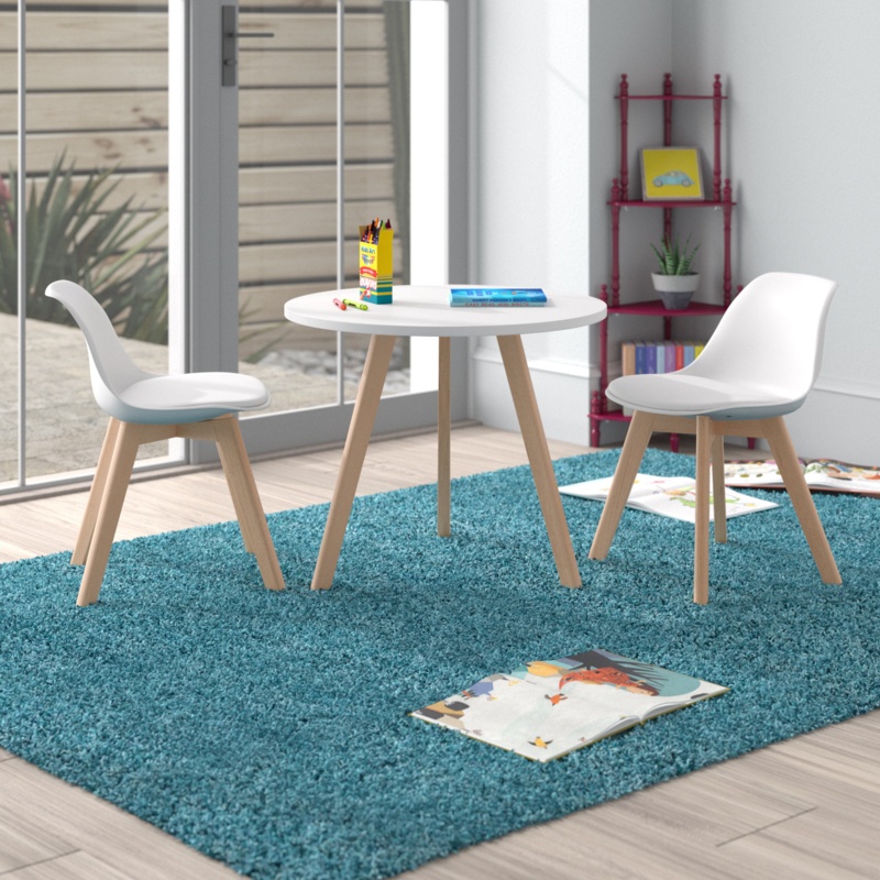 Brockman Kids 3 Piece Play Or Activity Table and Chair Set