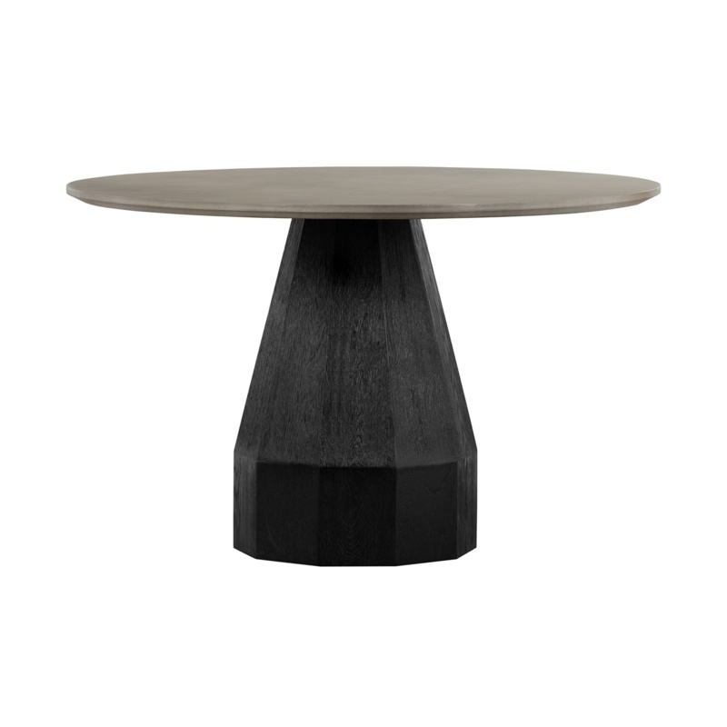 Brookyln Concrete And Oak Round Dining Table