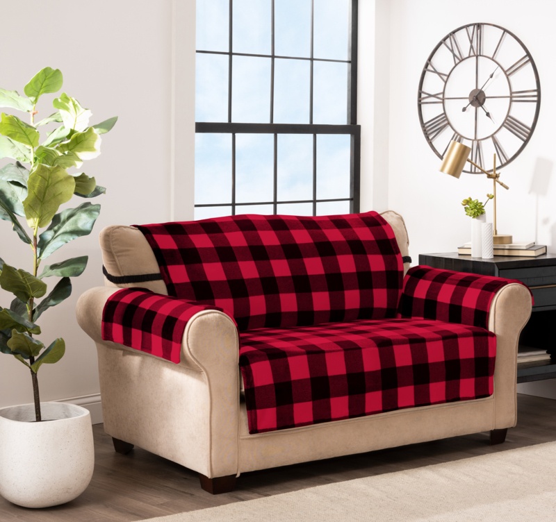 Buffalo Check Loveseat Furniture Slipcovers