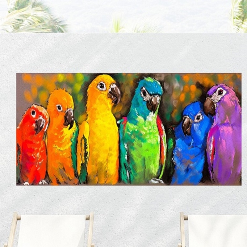 Burgan Pretty Parrots Outdoor Canvas Art
