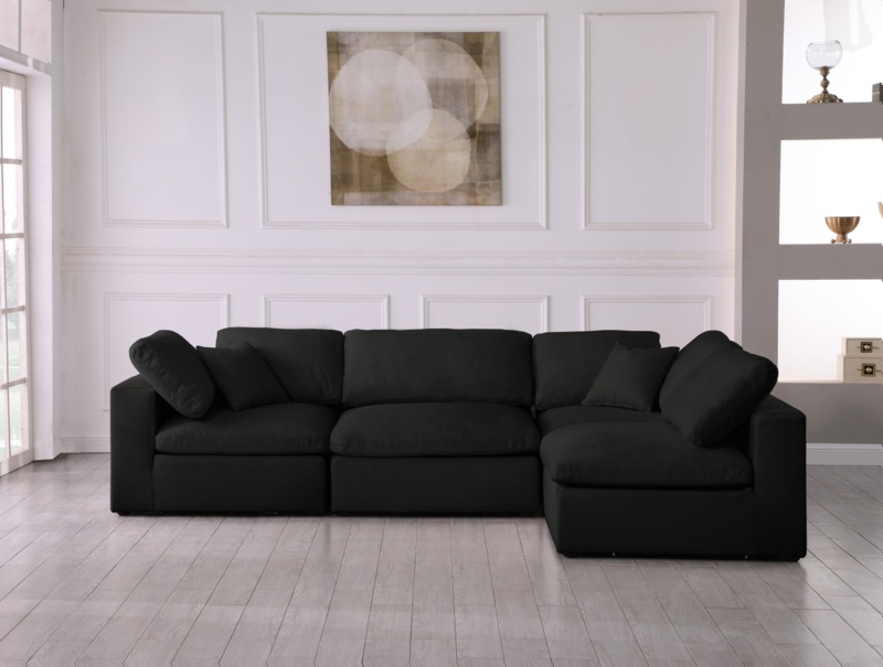 Burrows 119" Wide Reversible Down Cushion Modular Corner Sectional
