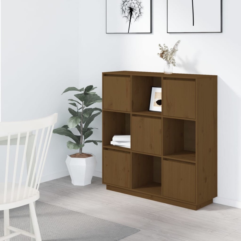 Cabinet Accent Dresser with Storage for Home Office Solid Wood Pine