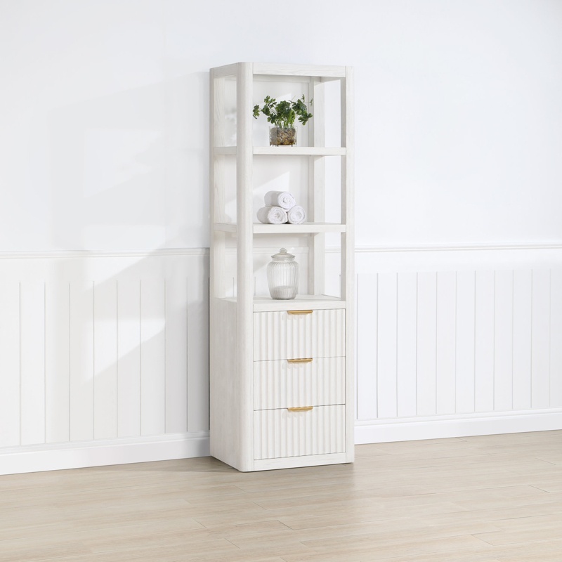 Cadavid Solid Wood Freestanding Linen Cabinet