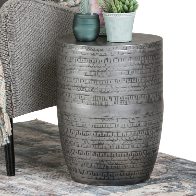 Calveston Iron Drum End Table