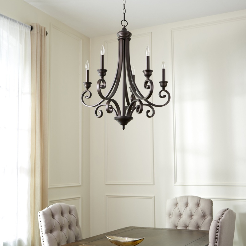 Cambron 5 - Light Dimmable Classic / Traditional Chandelier