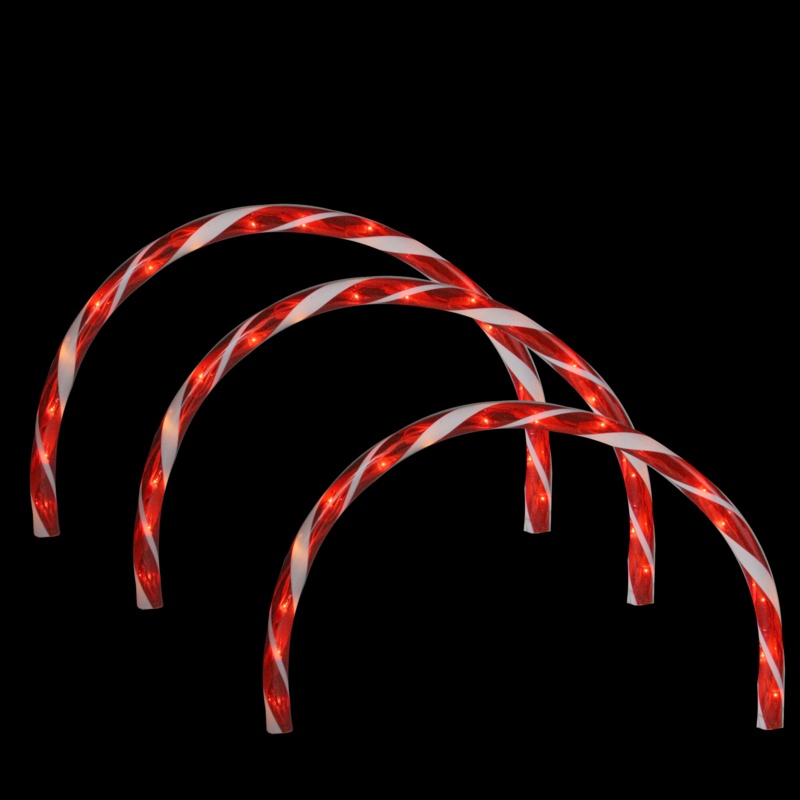 Candy Cane Arch Outdoor Christmas Pathway Markers