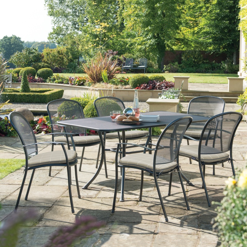 Caredo Outdoor 6- Person Dining Set With 57" x 35" Table