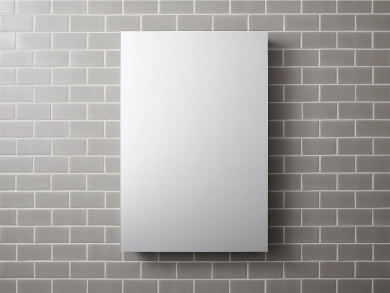 Catalan® Surface Mount Recessed 1 Door Medicine Cabinet with 3 Adjustable Shelves