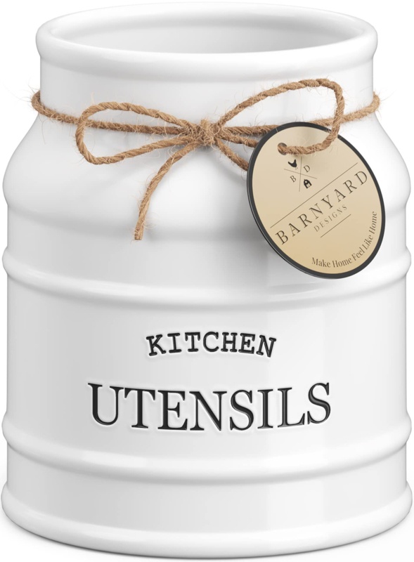 Ceramic / Porcelain Round Utensil Crock