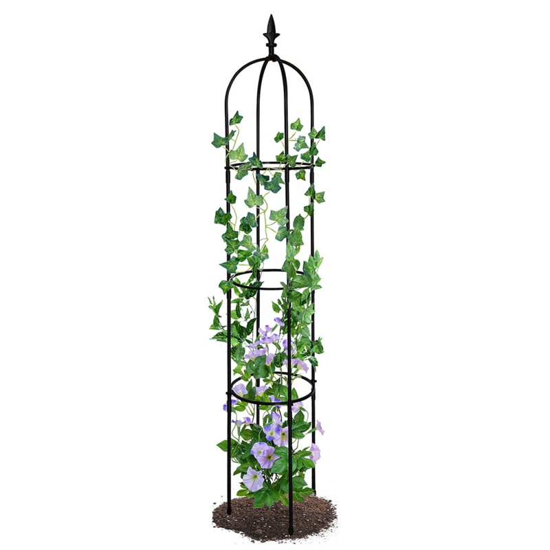 Chalmer Garden Obelisk Trellis for Climbing Plants, Rustproof Plastic Coated Metal Plant Support
