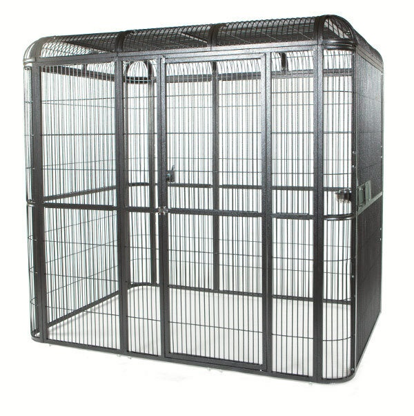 Chanavia 79'' Iron Flat Top Flight Cage with Perch