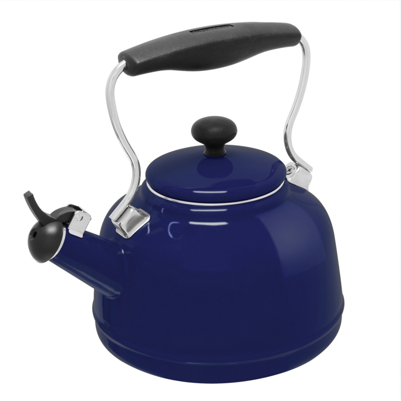 Chantal Vintage 1.7 Quarts Enamelware Whistling Stovetop Tea Kettle