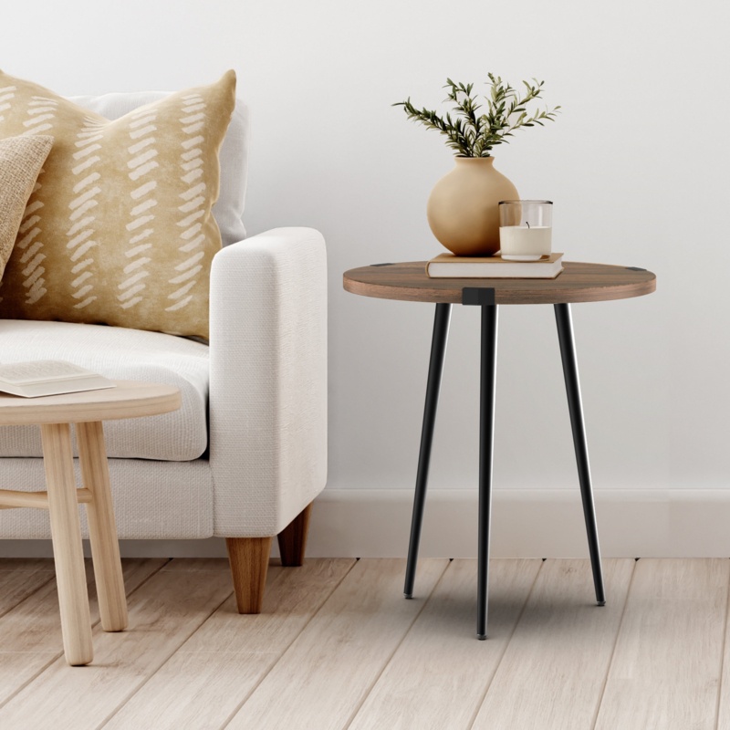 Chantay Round End Table with 3 Legs