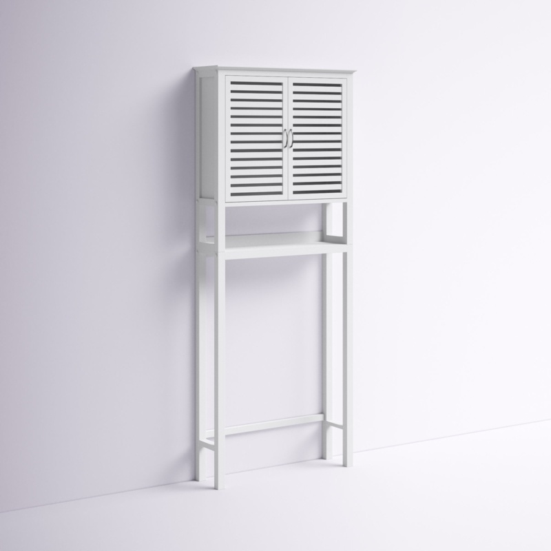 Chet Solid Wood Freestanding Over-the-Toilet Storage