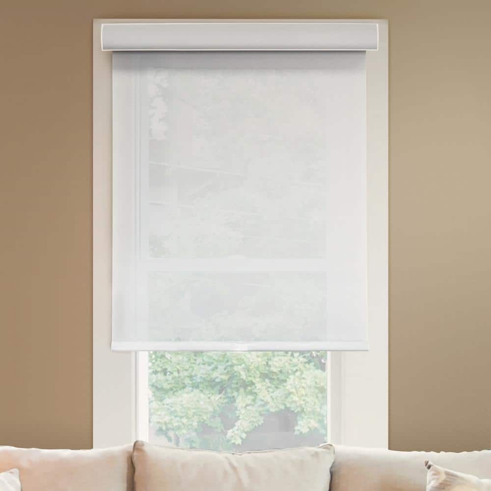 Chicology Deluxe Corldess Magnolia Light Filtering Best for Kids Polyester Roller Shade, 65 in. W X 72 in. L, Magnolia (Light Filtering)