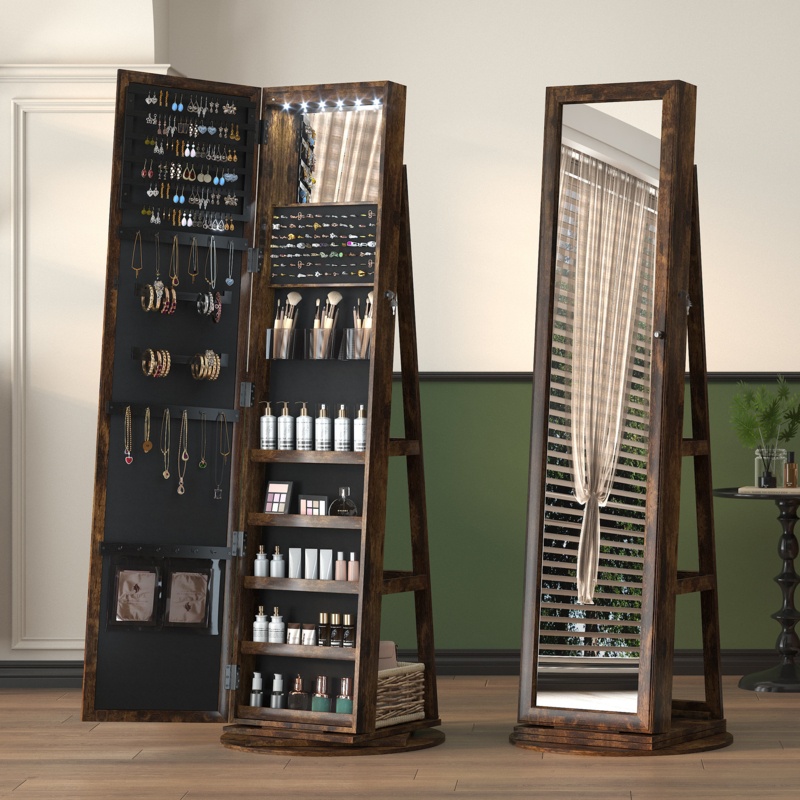 Chrisney 21.6'' Wide Jewelry Armoire with Mirror