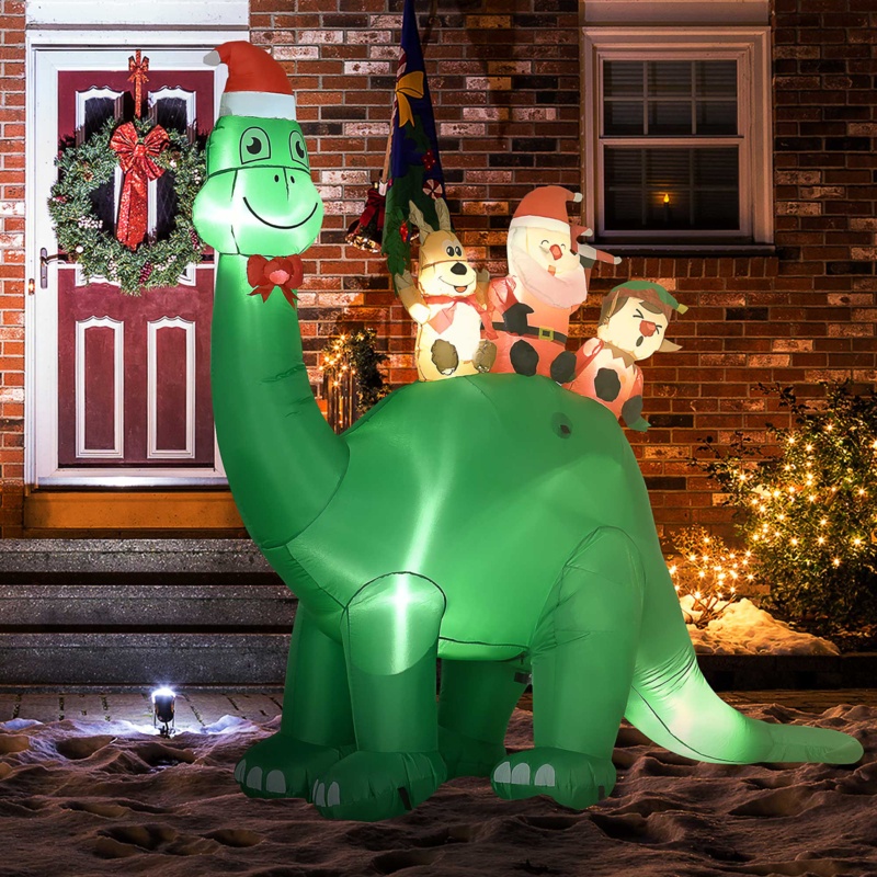 Christmas Dinosaur Inflatable