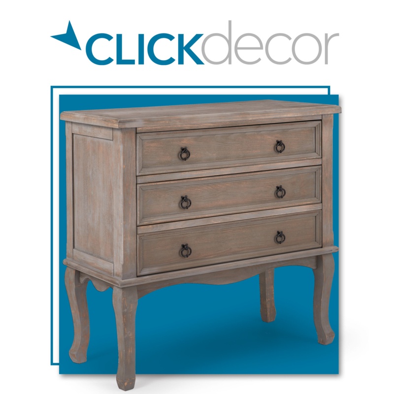 ClickDecor Thomas Antique Country Style Dresser Chest with 3-Drawers