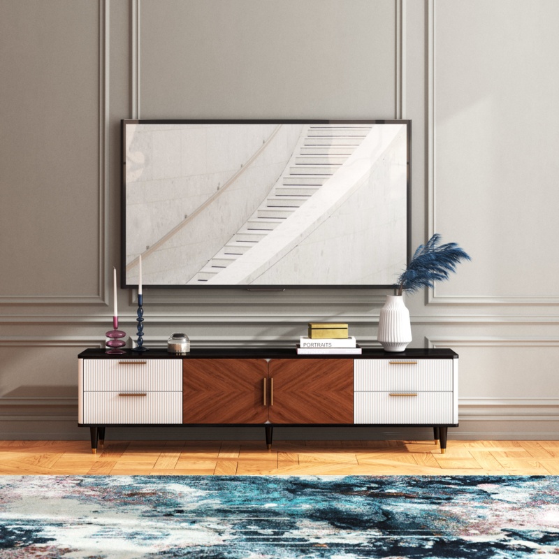 Clinton Media Console TV Stand for TVs up to 85"