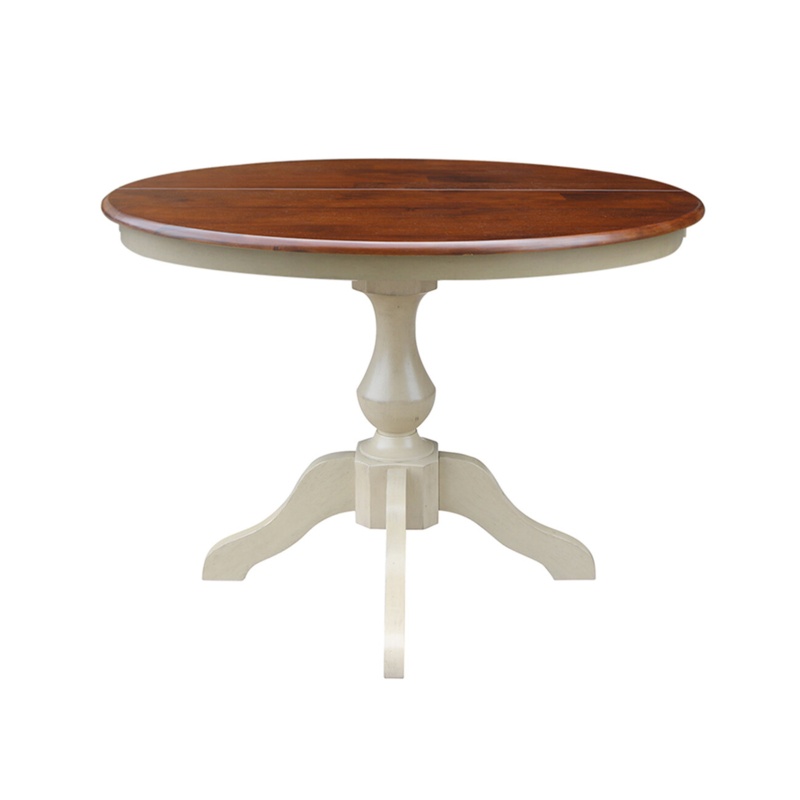 ClipperCove Extendable Solid Wood Pedestal Dining Table
