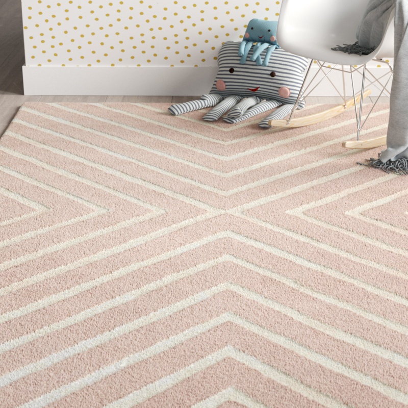 Clust Handmade Wool Pink/Ivory Rug