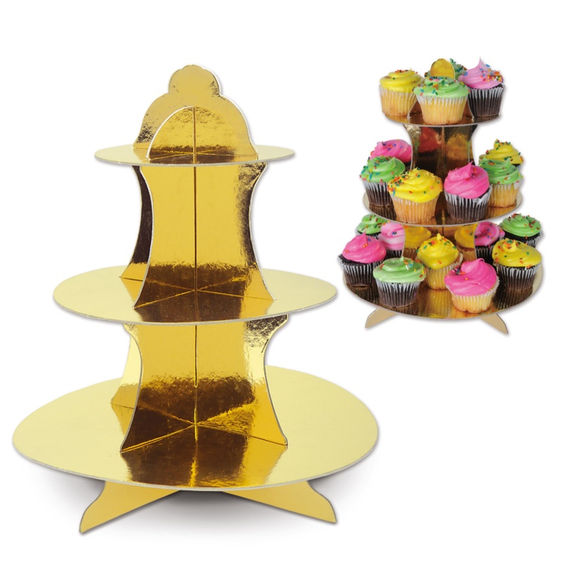 Coated Cardboard Tiered Stand