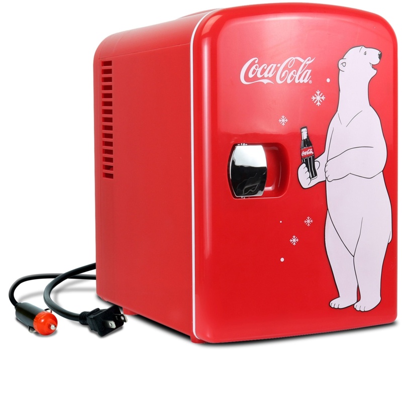 Coca-Cola 4.2 Qt. Mini Fridge Polar Bear, 6 Can Mini Cooler